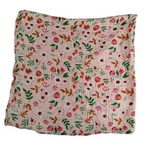 Little Unicorn Swaddle Vintage Floral Baby Pink 100% Cotton Muslin